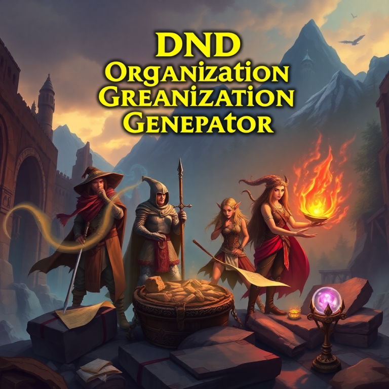 Dnd Organization Generator