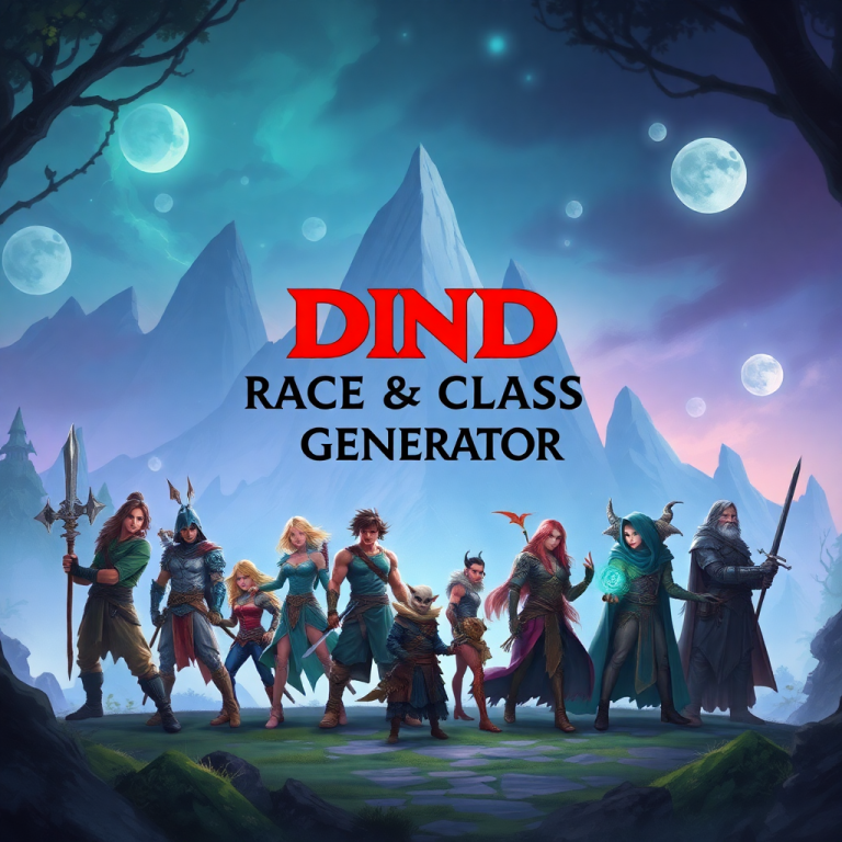 Dnd Race And Class Generator