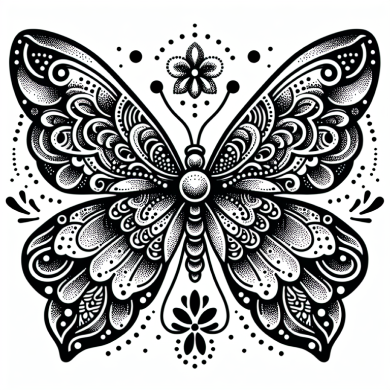 Dotwork Butterfly Tattoo Generator