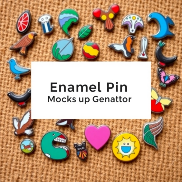 Enamel Pin Mockup Generator