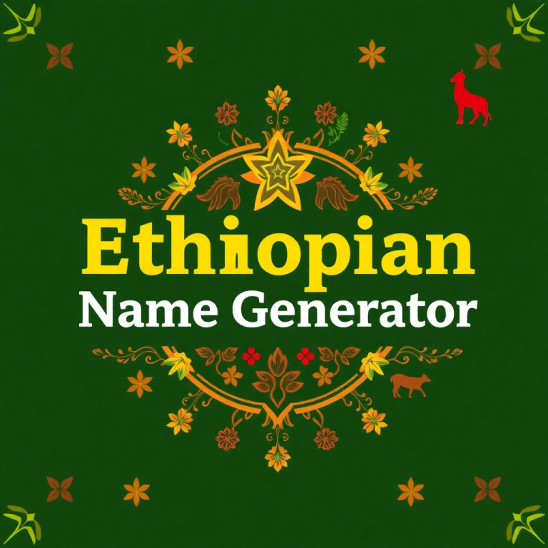 Ethiopian Name Generator