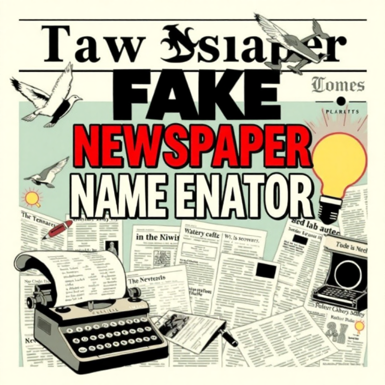Fake Newspaper Name Generator
