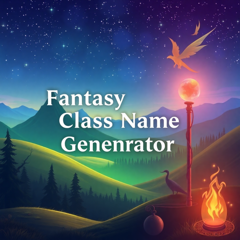 Fantasy Class Name Generator