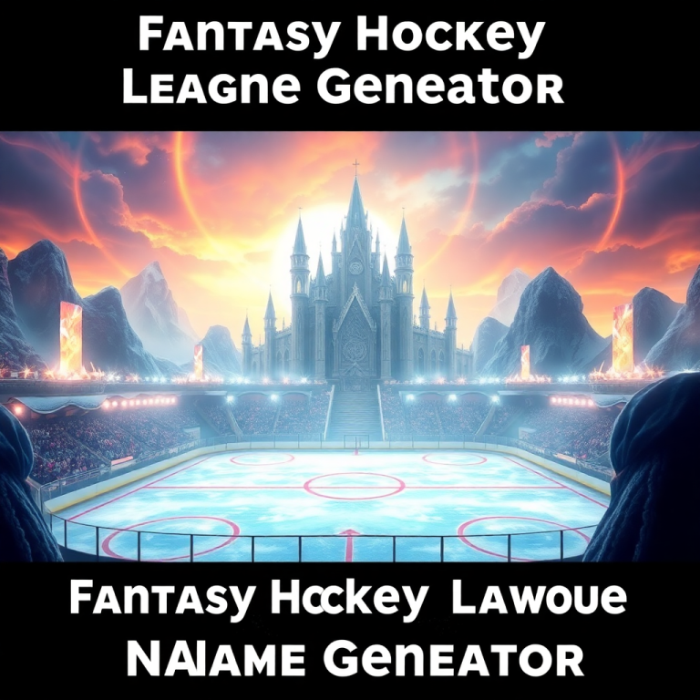 Fantasy Hockey League Name Generator