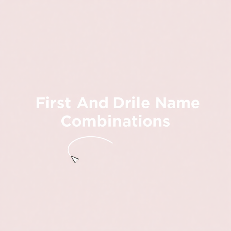 First And Middle Name Combinations Generator