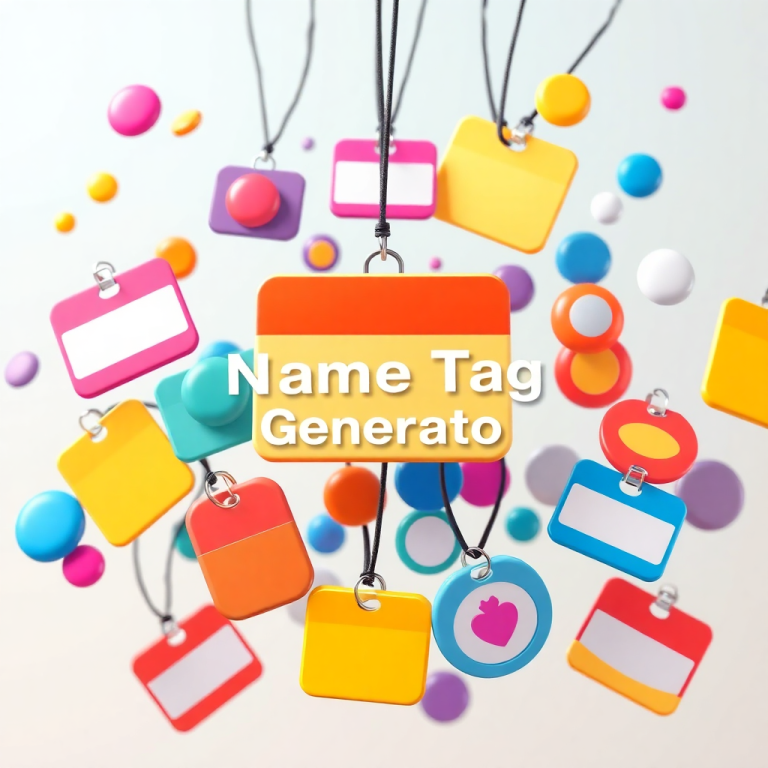 Free Name Tag Generator