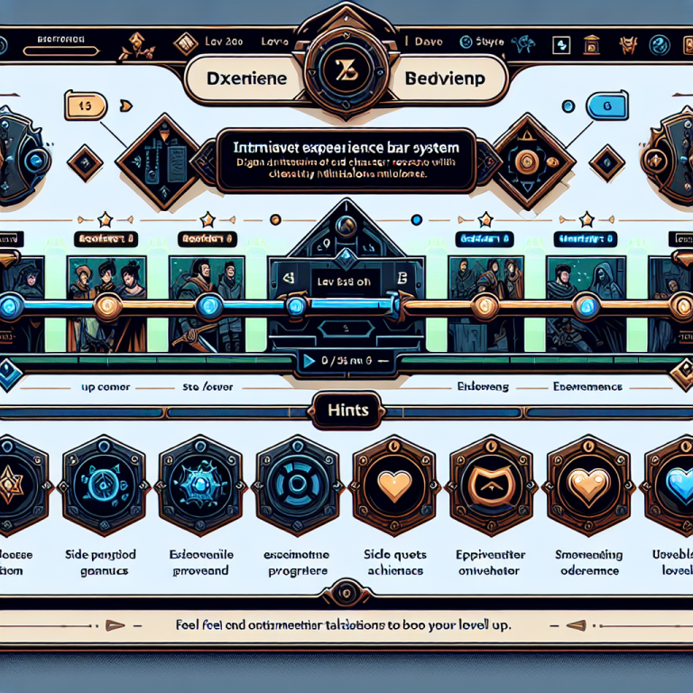 Game Experience Bar Generator