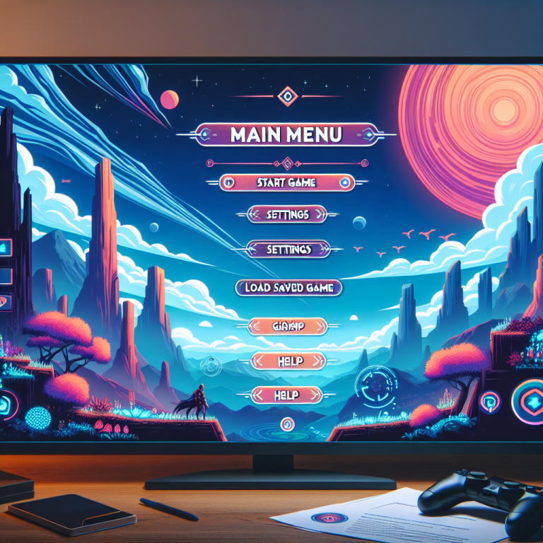 Game Main Menu Generator