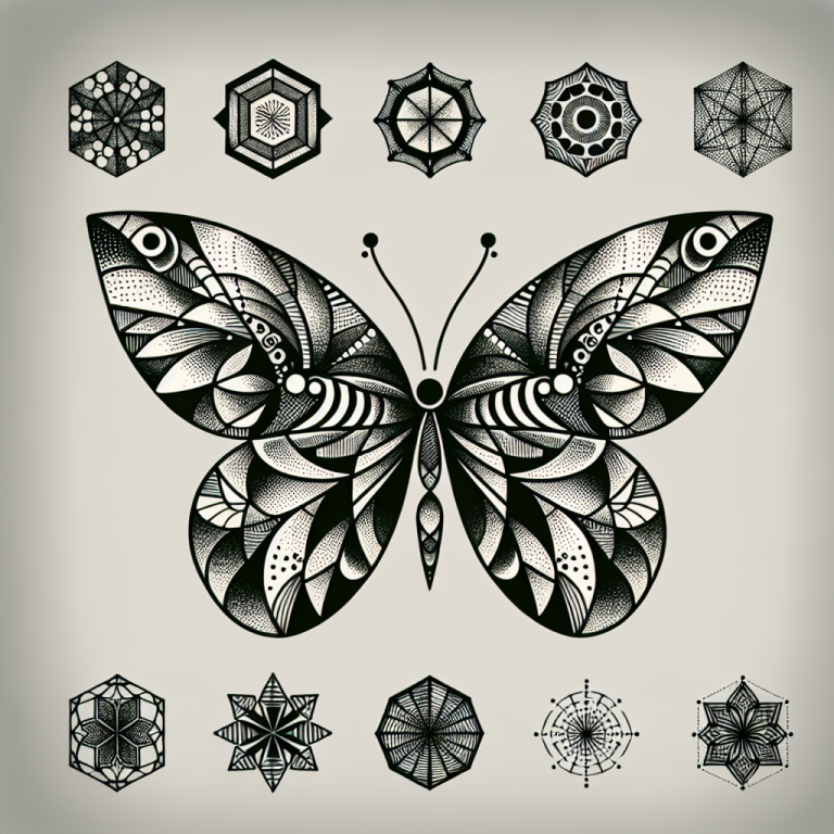 Geometric Butterfly Tattoo Generator