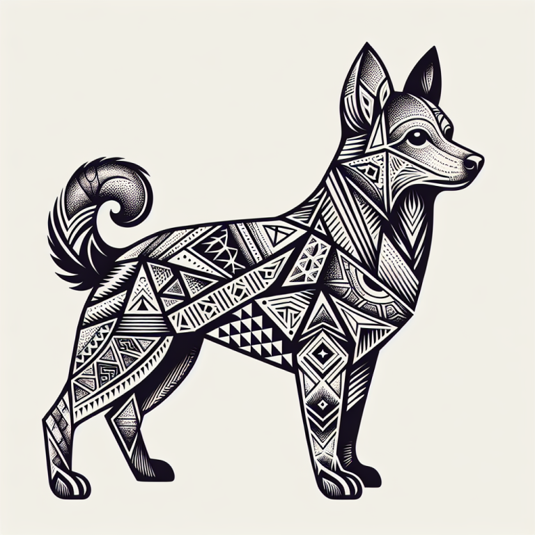 Geometric Dog Tattoo Generator