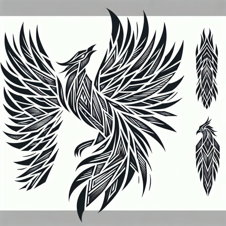 Geometric Phoenix Tattoo Generator