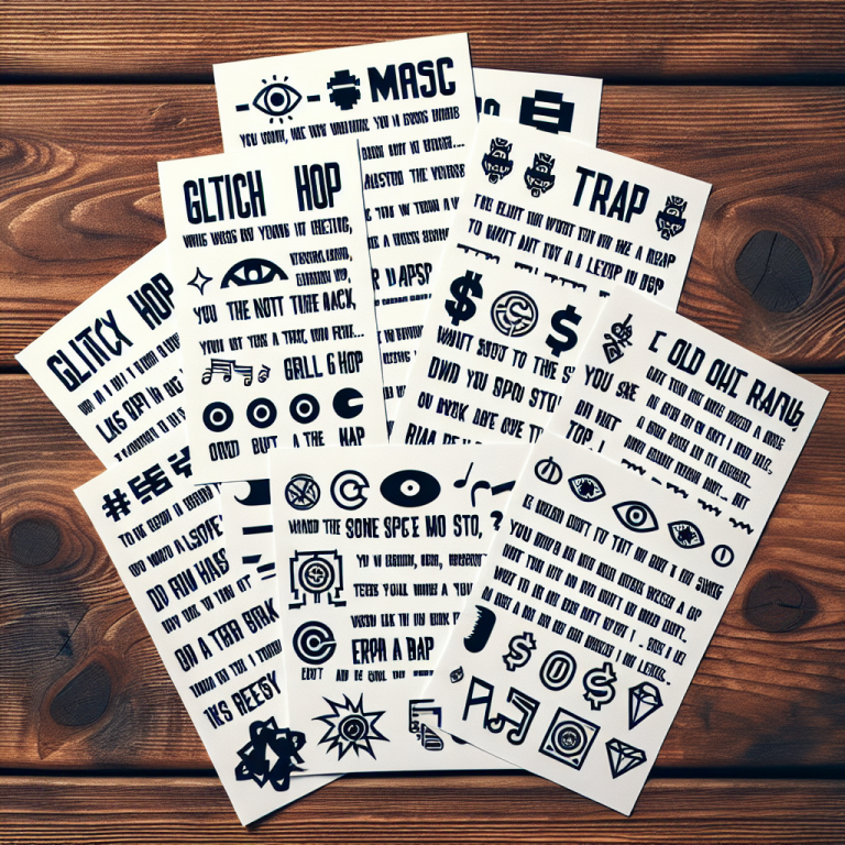 Glitch Hop Song Lyrics Generator