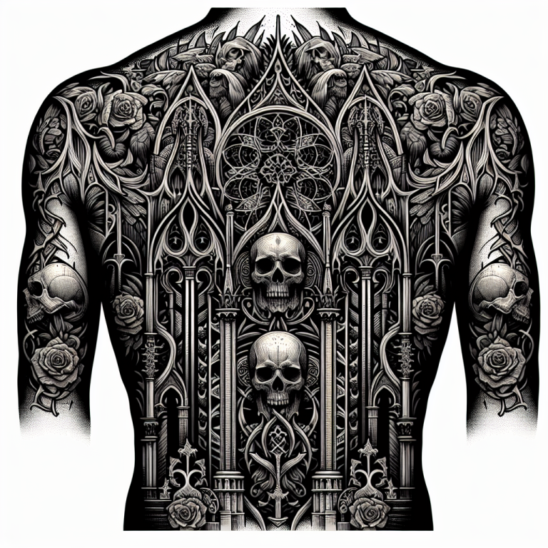 Gothic Back Tattoo Generator