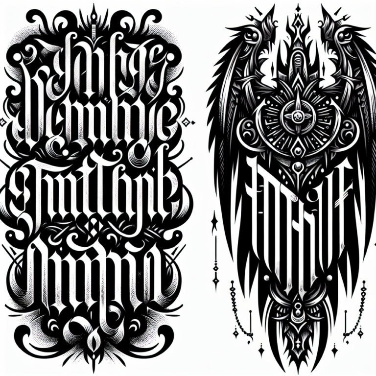 Gothic Love Tattoo Generator