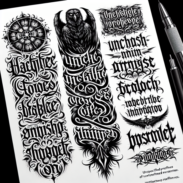 Gothic Quote Tattoo Generator