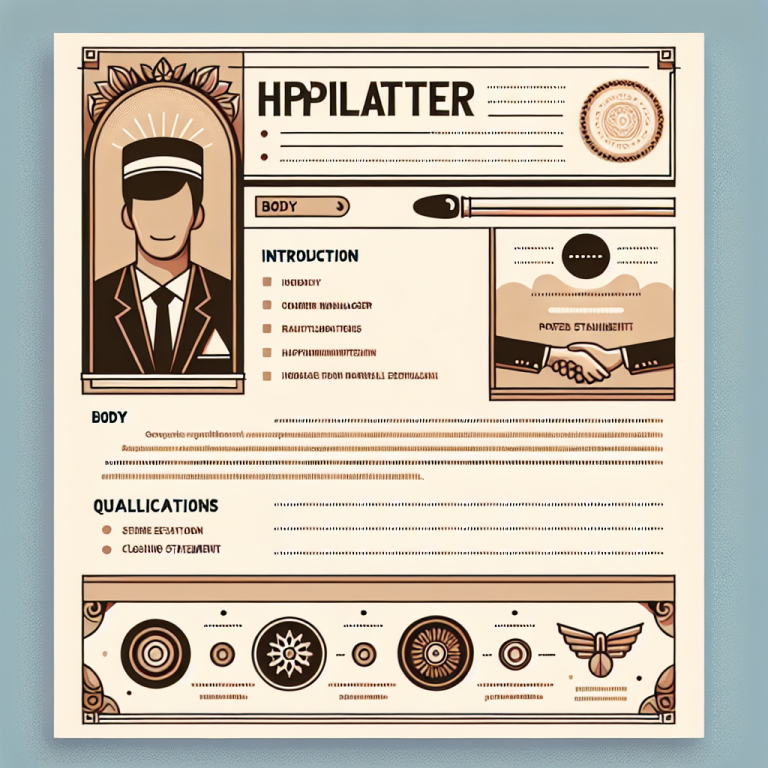 Hotel Manager Cover Letter Generator