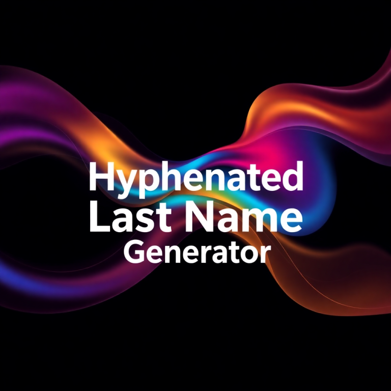 Hyphenated Last Name Generator