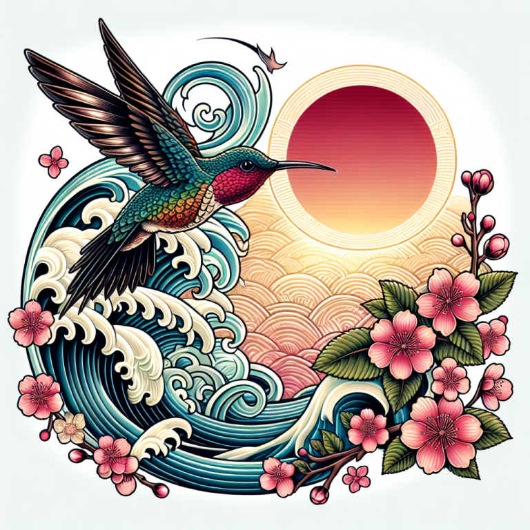Japanese Hummingbird Tattoo Generator