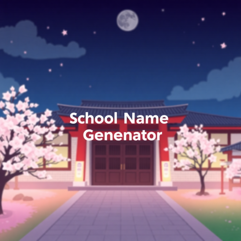 Japanese School Name Generator