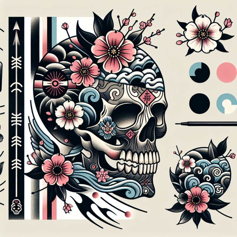 Japanese Skull Tattoo Generator