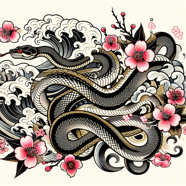 Japanese Snake Tattoo Generator