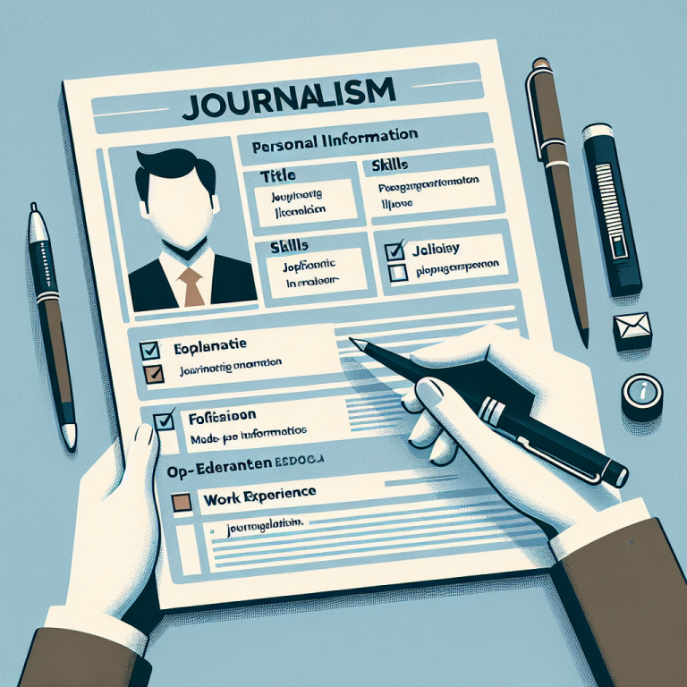 Journalist Resume Generator