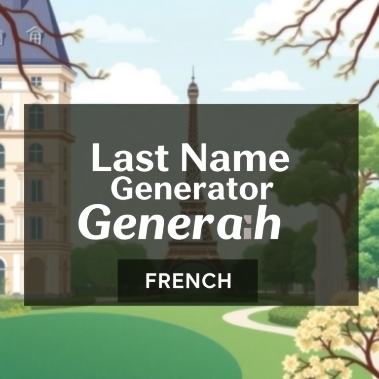 Last Name Generator French