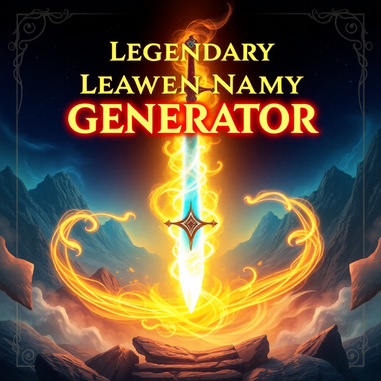 Legendary Weapon Name Generator