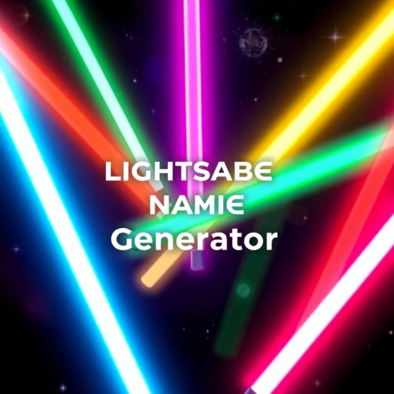 Lightsaber Name Generator