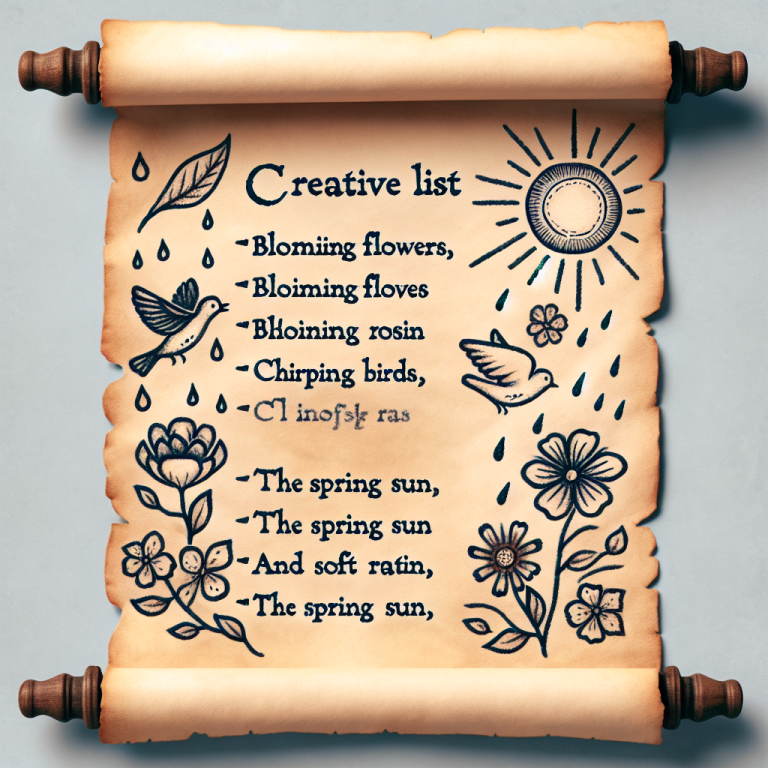 List Poem Generator