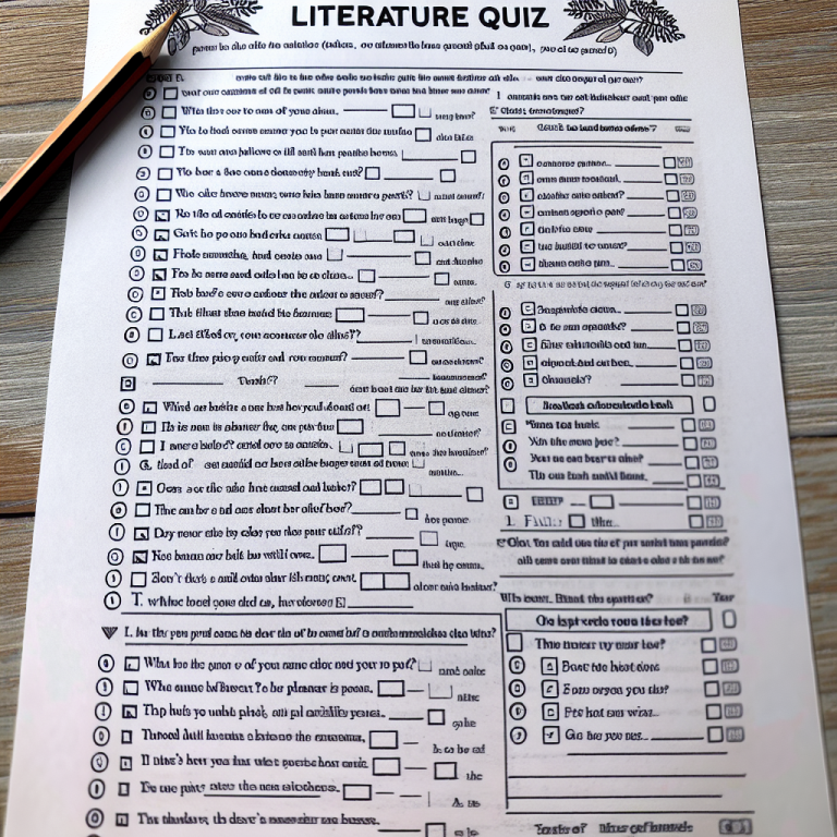 Literature Quiz Generator