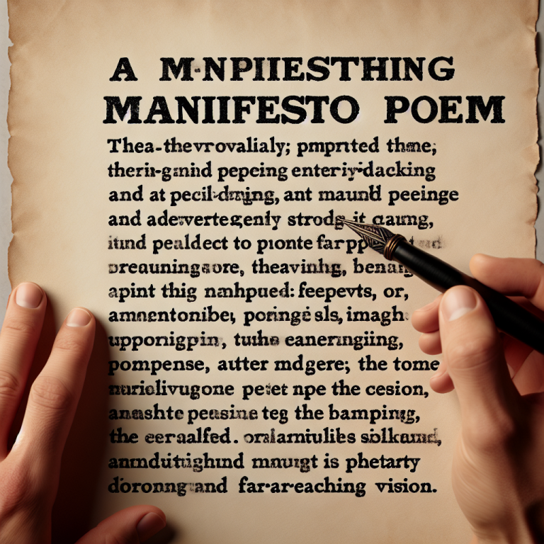 Manifesto Poem Generator