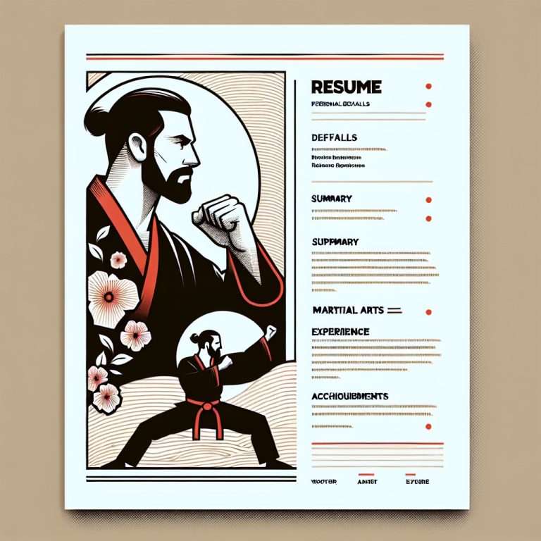 Martial Arts Instructor Resume Generator