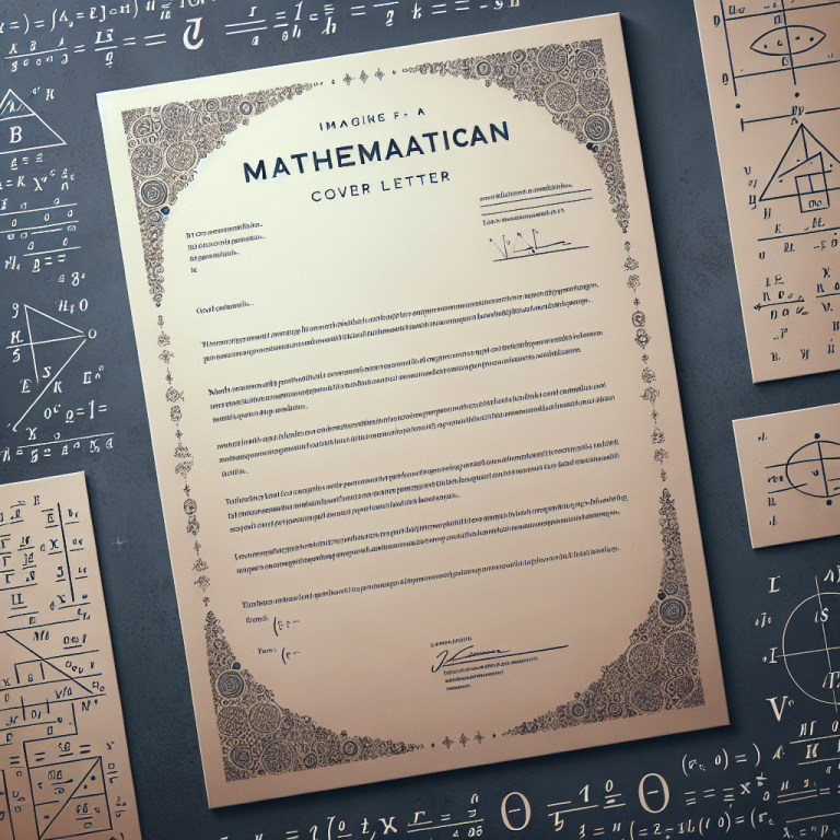 Mathematician Cover Letter Generator