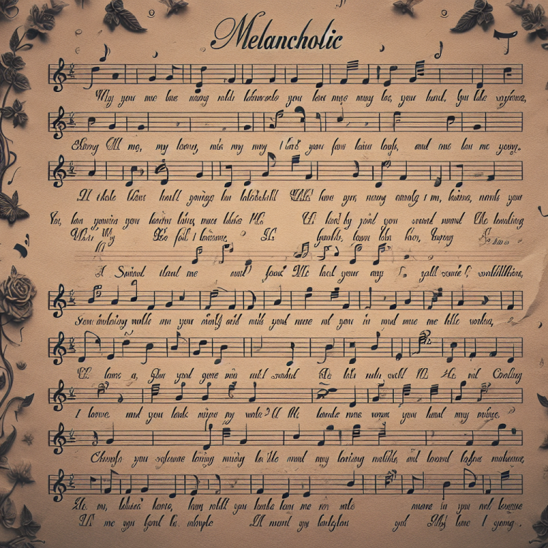 Melancholic Song Lyrics Generator