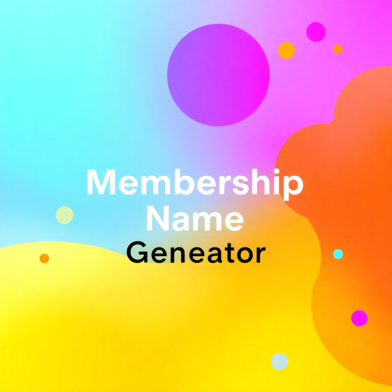 Membership Name Generator