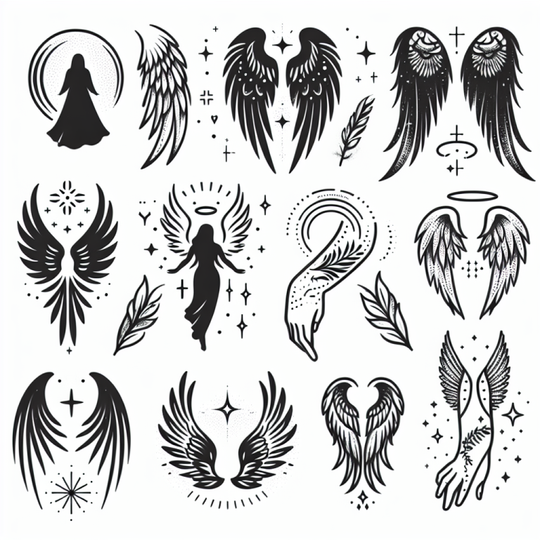 Minimalist Angel Tattoo Generator