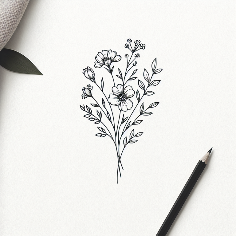 Minimalist Flower Tattoo Generator