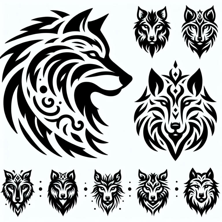 Minimalist Wolf Tattoo Generator