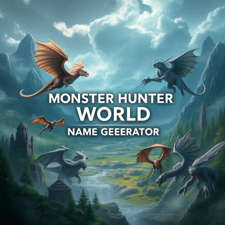 Monster Hunter World Name Generator