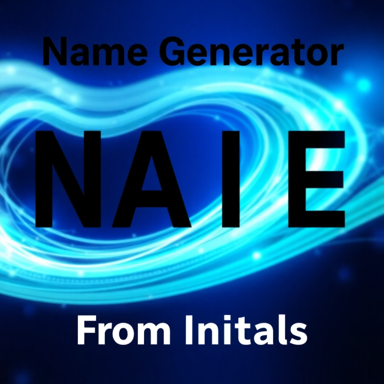 Name Generator From Initials