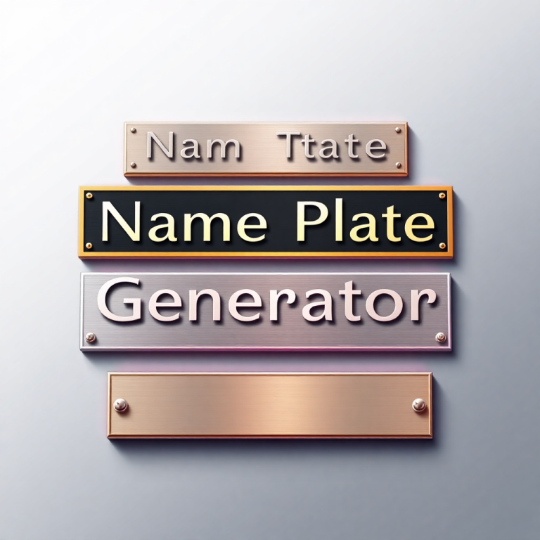 Name Plate Generator