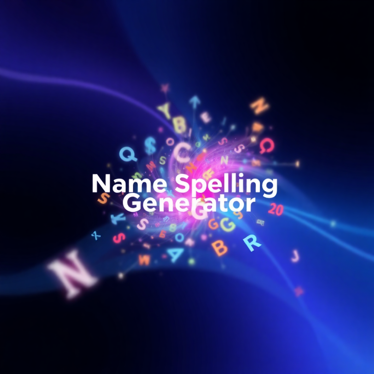 Name Spelling Generator