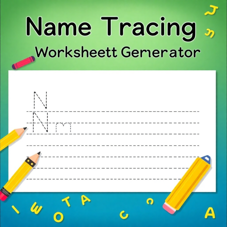 Name Tracing Worksheet Generator