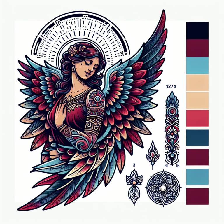 Neo-traditional Angel Tattoo Generator