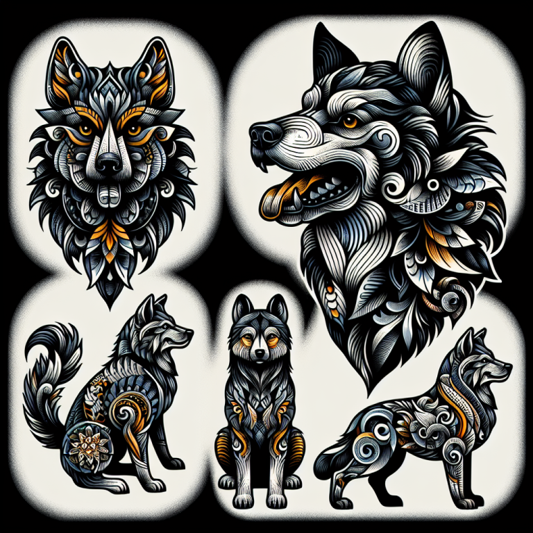 Neo-traditional Dog Tattoo Generator