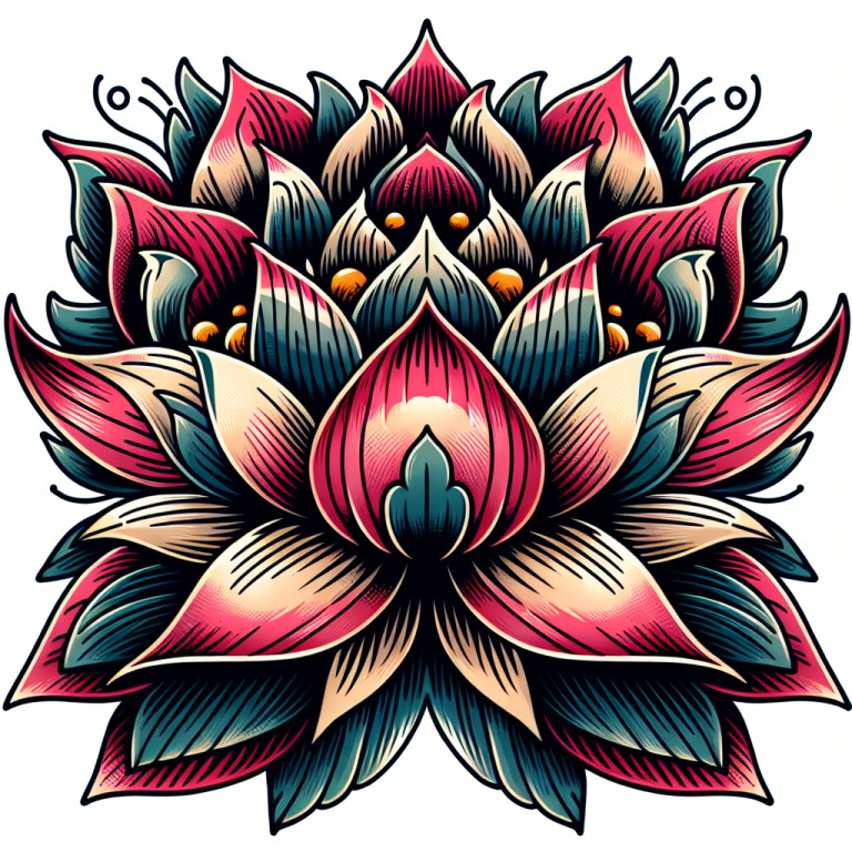 New School Lotus Tattoo Generator