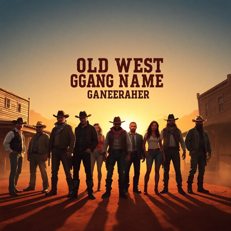 Old West Gang Name Generator