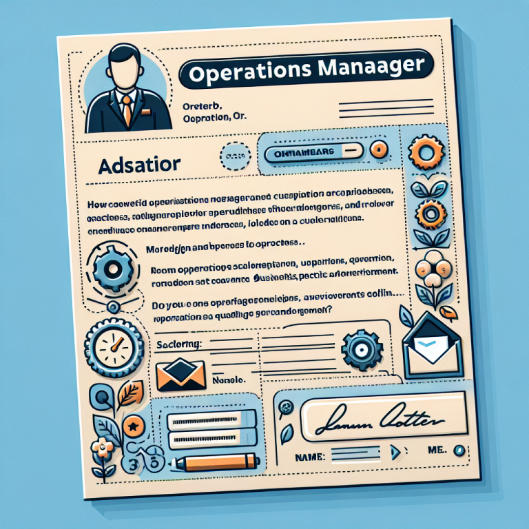 Operations Manager Cover Letter Generator