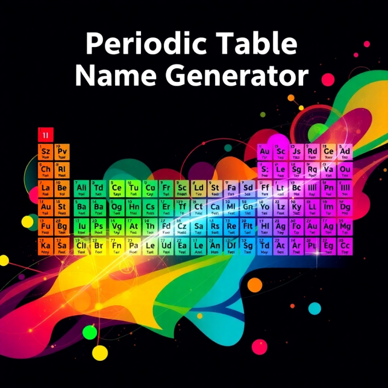 Periodic Table Name Generator